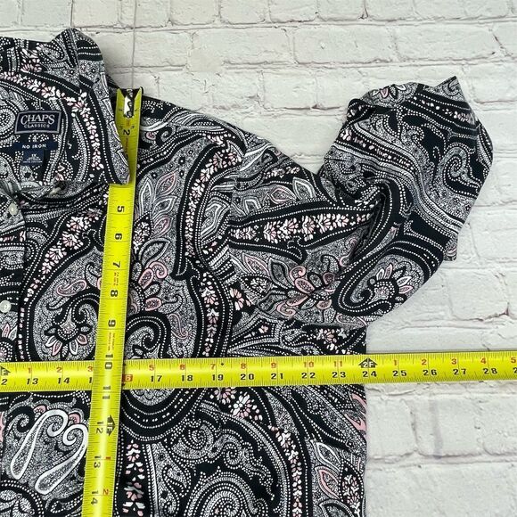 Chaps Women's Long Sleeve Paisley Button-Up Blouse Top Size 1X Floral M185 -4 - Picture 4 of 13